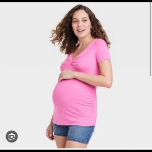 Pink Maternity Shirt
